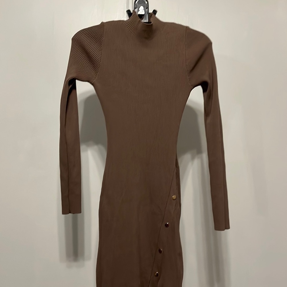 Tan Maxi Bodycon Dress